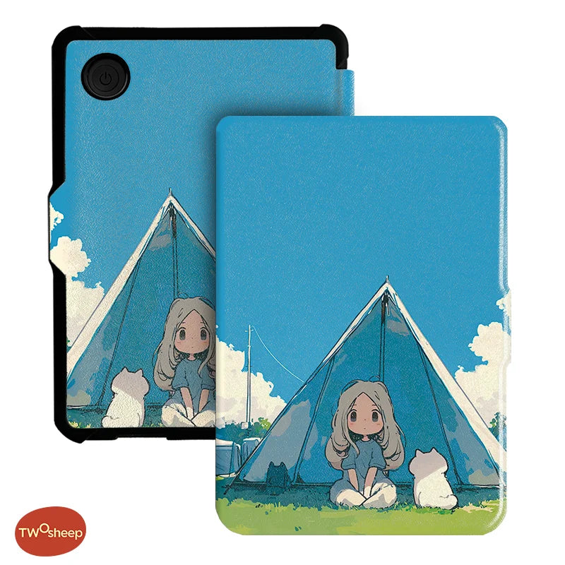 Twosheep For Kobo Clara Colour BW Protective cover 6-inch Auto Sleep Wake function E-book Case with painted patterns