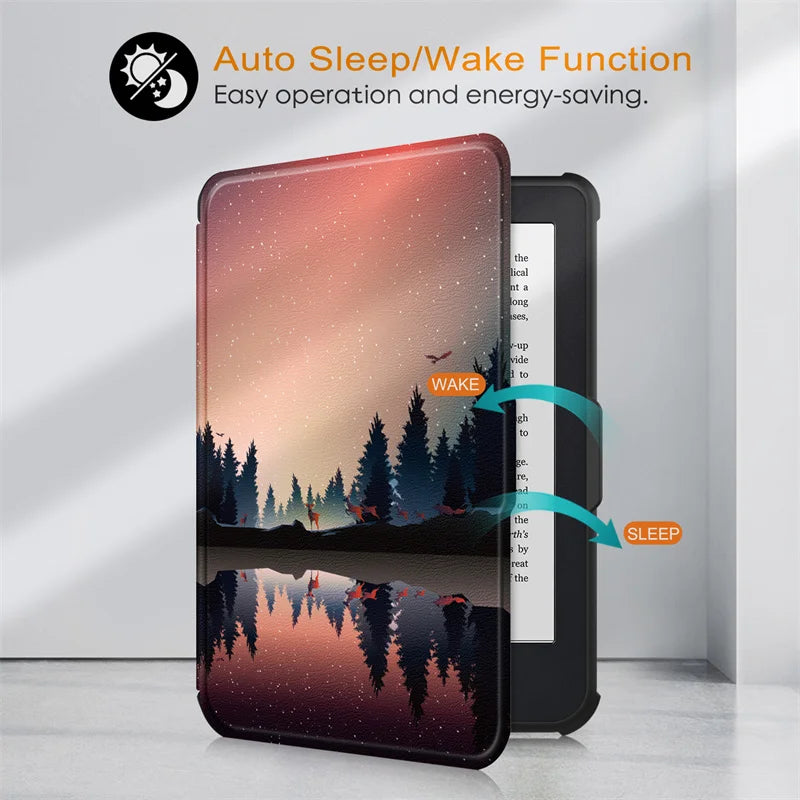 For Funda Kobo Clara Color Colour Case 2024 6 Inch PU Leather Magnetic TPU Book Smart Sleep Shell for Kobo Clara Colour BW Cover