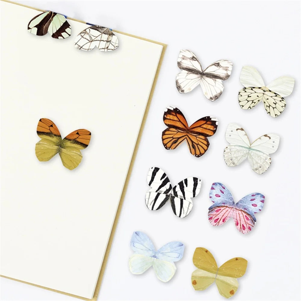 4 Style 4pcs/set Colourful Butterfly Magnetic Bookmarks Cute Book Pages Marker Students School Supplies Aesthetic Stationery