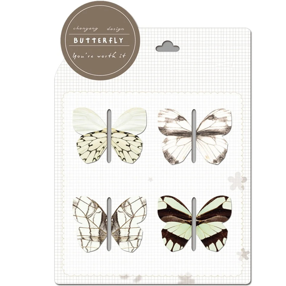 4 Style 4pcs/set Colourful Butterfly Magnetic Bookmarks Cute Book Pages Marker Students School Supplies Aesthetic Stationery