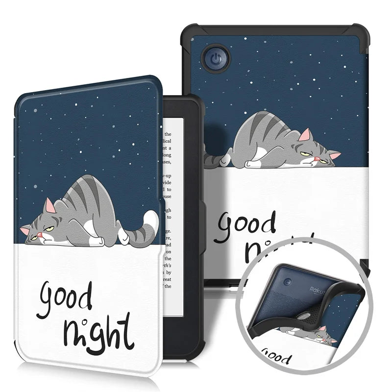 For Funda Kobo Clara Color Colour Case 2024 6 Inch PU Leather Magnetic TPU Book Smart Sleep Shell for Kobo Clara Colour BW Cover