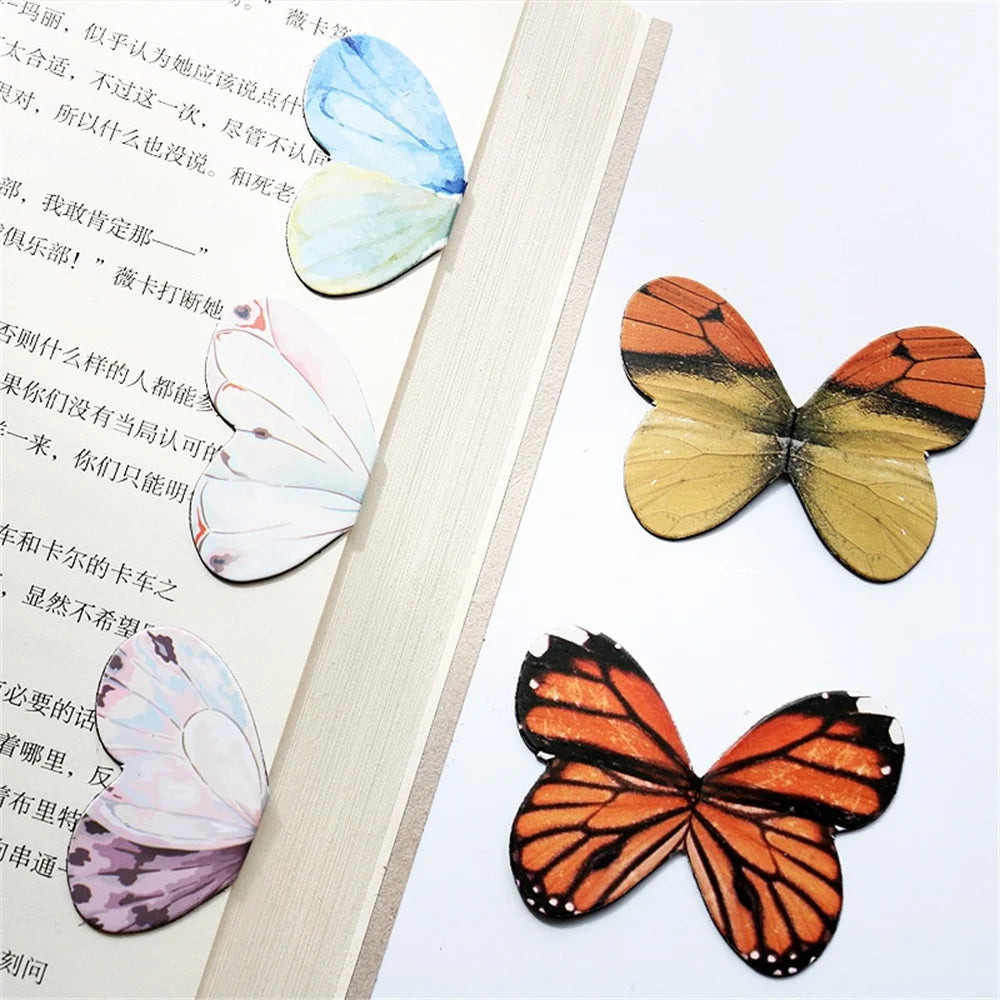 4 Style 4pcs/set Colourful Butterfly Magnetic Bookmarks Cute Book Pages Marker Students School Supplies Aesthetic Stationery