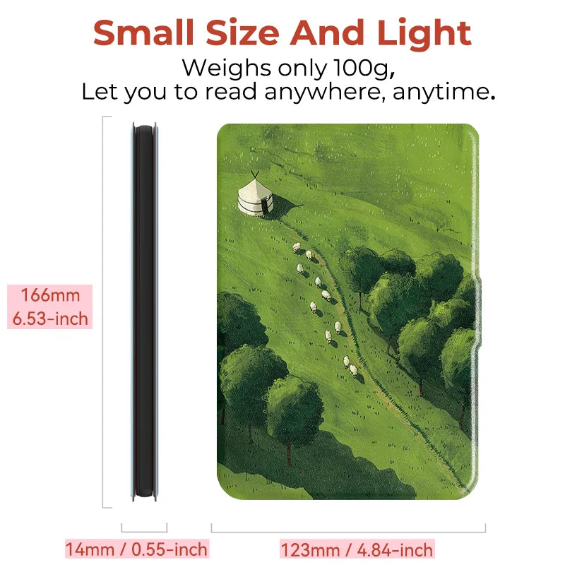 Twosheep For Kobo Clara Colour BW Protective cover 6-inch Auto Sleep Wake function E-book Case with painted patterns