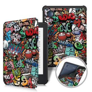 For Kobo Clara Color 2024 E-book Reader Leather Case Kobo Clara 2E 2022 Tablet Protective Case Auto Wake/sleep Smart Shell