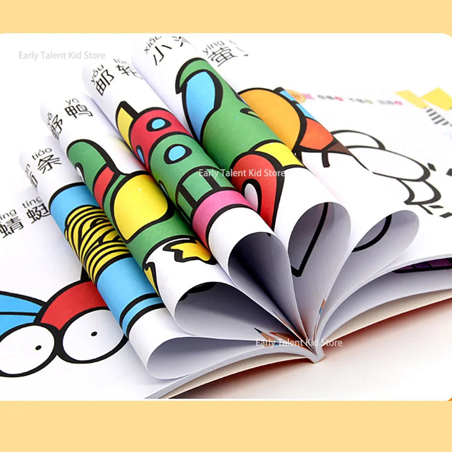 Large Size 92 Page 2-5 Years Old Colour Children Coloring Books Cars Animals Baby Drawing Book School Early Education Stationery